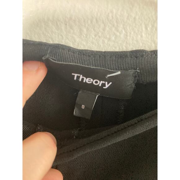 Theory Women's Black Pleated Dress Slacks Sz 8 - Picture 5 of 8
